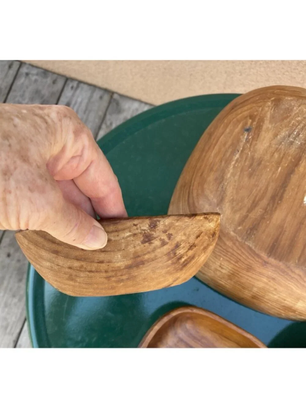 Teak Serving Salad Bowl 3 Individual Teak Bowls